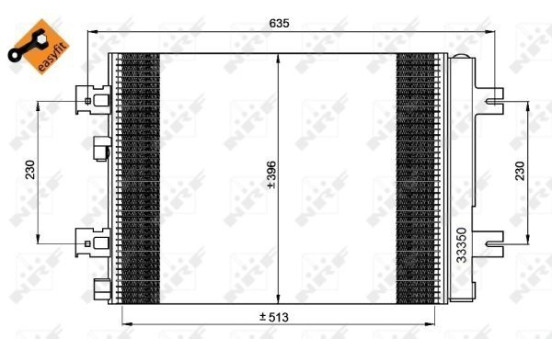 Condenser, air conditioning EASY FIT 35947 NRF, Image 4