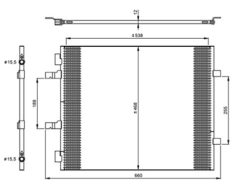 Condenser, air conditioning EASY FIT 35960 NRF, Image 3