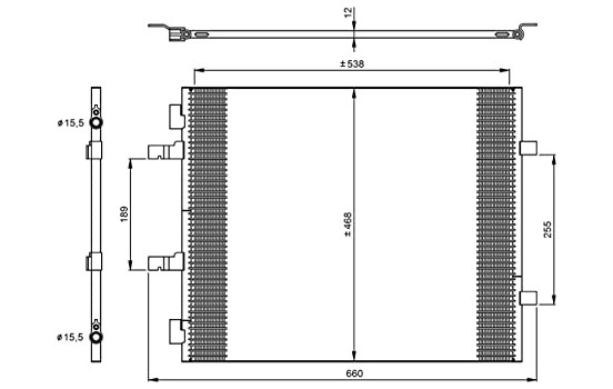 Condenser, air conditioning EASY FIT 35960 NRF, Image 3