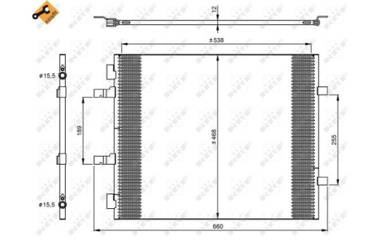 Condenser, air conditioning EASY FIT 35960 NRF, Image 5
