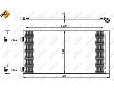 Condenser, air conditioning EASY FIT 35961 NRF, Image 6