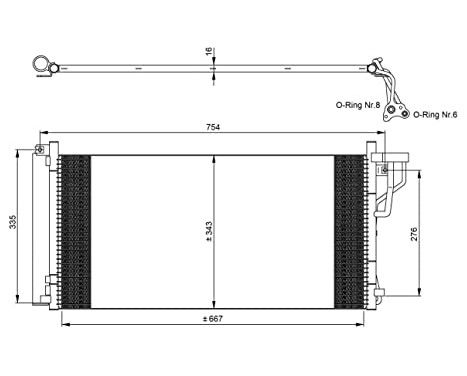 Condenser, air conditioning EASY FIT 35962 NRF, Image 5