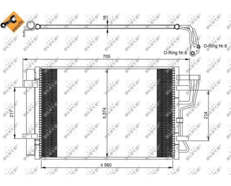 Condenser, air conditioning EASY FIT 35963 NRF, Image 3