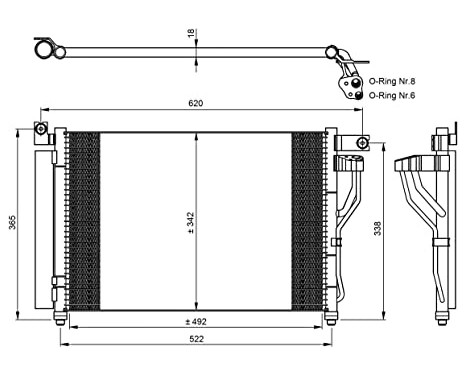 Condenser, air conditioning EASY FIT 35964 NRF, Image 7