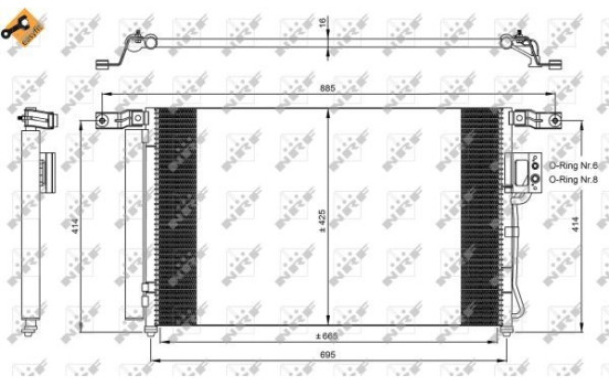 Condenser, air conditioning EASY FIT 35965 NRF