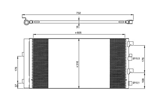 Condenser, air conditioning EASY FIT 35969 NRF, Image 3