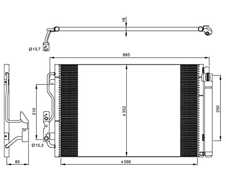 Condenser, air conditioning EASY FIT 35970 NRF, Image 2