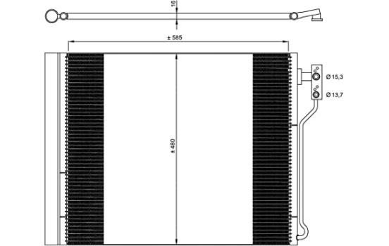 Condenser, air conditioning EASY FIT 35971 NRF, Image 2