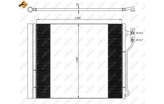 Condenser, air conditioning EASY FIT 35971 NRF, Image 3