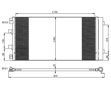 Condenser, air conditioning EASY FIT 35972 NRF, Image 3