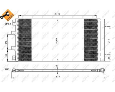 Condenser, air conditioning EASY FIT 35972 NRF, Image 9