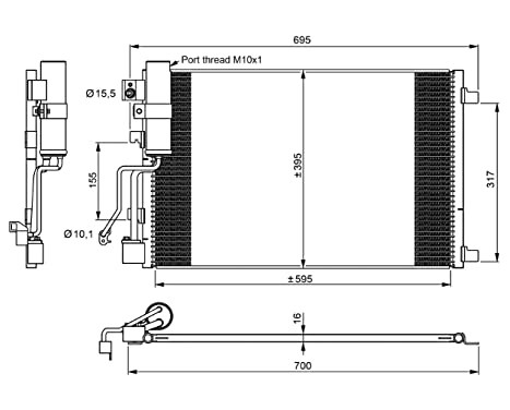Condenser, air conditioning EASY FIT 35974 NRF, Image 5