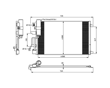 Condenser, air conditioning EASY FIT 35975 NRF, Image 5
