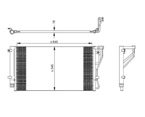 Condenser, air conditioning EASY FIT 35980 NRF