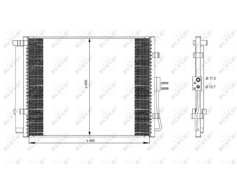 Condenser, air conditioning EASY FIT 35984 NRF, Image 2