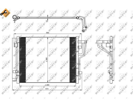 Condenser, air conditioning EASY FIT 35986 NRF, Image 4