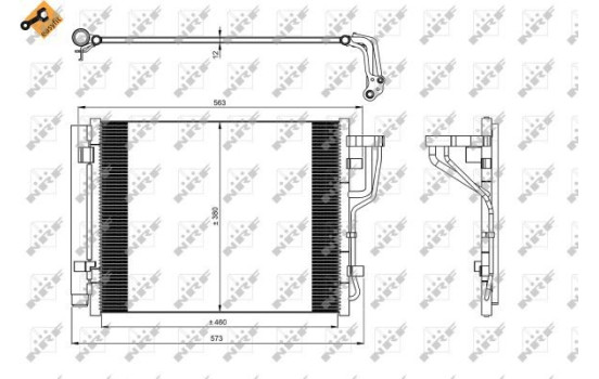 Condenser, air conditioning EASY FIT 35986 NRF, Image 4
