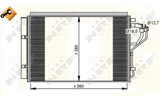 Condenser, air conditioning EASY FIT 35996 NRF, Image 2