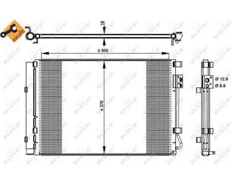 Condenser, air conditioning EASY FIT 35997 NRF, Image 2