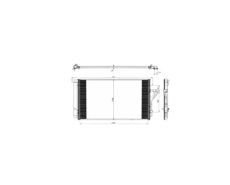 Condenser, air conditioning EASY FIT 35998 NRF, Image 2