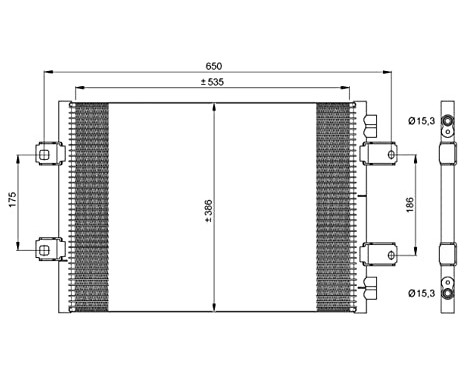 Condenser, air conditioning EASY FIT