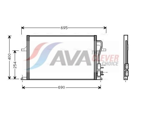 Condenser, air conditioning FD5259 Ava Quality Cooling, Image 2