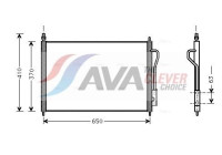 Condenser, air conditioning FD5268 Ava Quality Cooling