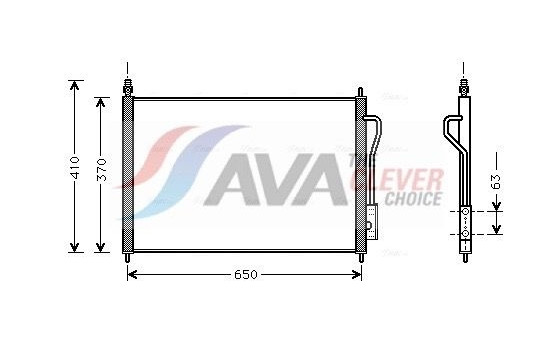 Condenser, air conditioning FD5268 Ava Quality Cooling