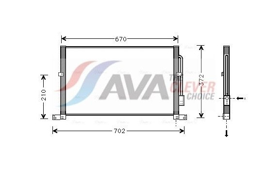 Condenser, air conditioning FD5302 Ava Quality Cooling
