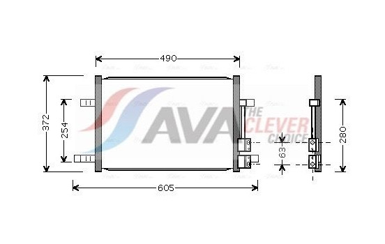 Condenser, air conditioning FD5327 Ava Quality Cooling