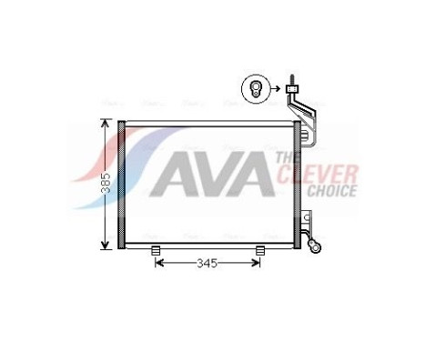 Condenser, air conditioning FD5444 Ava Quality Cooling, Image 2