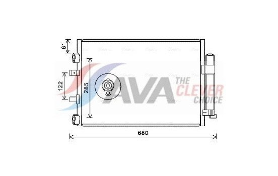 Condenser, air conditioning FD5484D Ava Quality Cooling