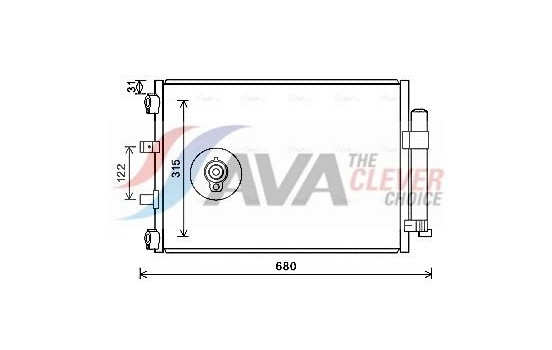 Condenser, air conditioning FD5487D Ava Quality Cooling