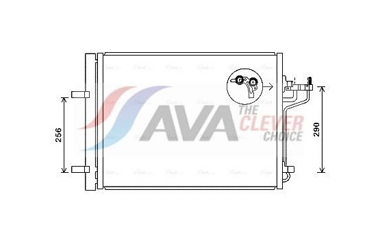 Condenser, air conditioning FD5488D Ava Quality Cooling