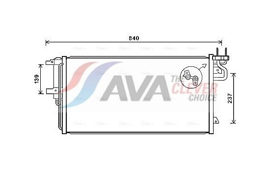 Condenser, air conditioning FD5617D Ava Quality Cooling
