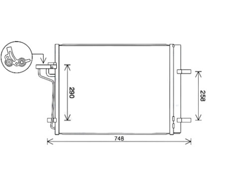 Condenser, air conditioning FD5647D Ava Quality Cooling