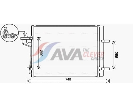 Condenser, air conditioning FD5647D Ava Quality Cooling, Image 2