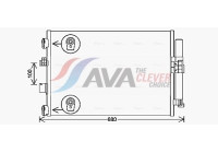 Condenser, air conditioning FD5654D Ava Quality Cooling