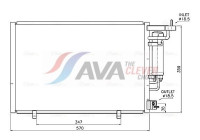 Condenser, air conditioning FD5707D Ava Quality Cooling
