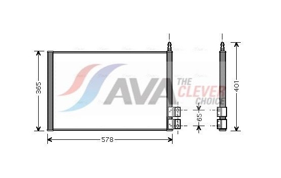Condenser, air conditioning FDA5328 Ava Quality Cooling, Image 2