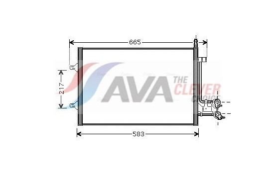 Condenser, air conditioning FDA5395 Ava Quality Cooling