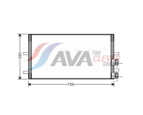 Condenser, air conditioning FDA5407 Ava Quality Cooling