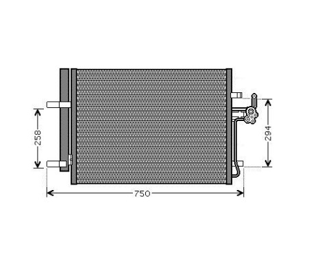 Condenser, air conditioning FDA5428D Ava Quality Cooling, Image 2