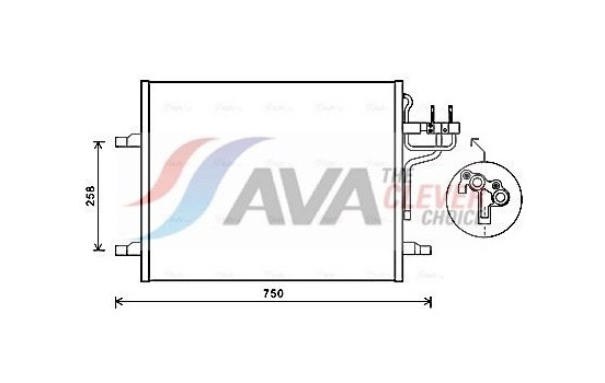Condenser, air conditioning FDA5483 Ava Quality Cooling