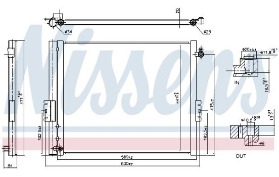 Condenser, air conditioning ** FIRST FIT ** 940835 Nissens
