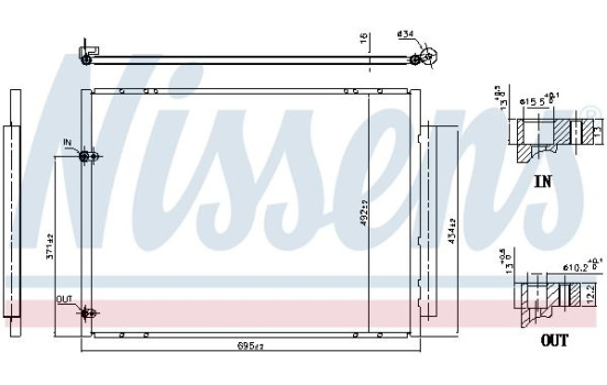 Condenser, air conditioning ** FIRST FIT ** 940848 Nissens