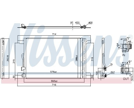 Condenser, air conditioning ** FIRST FIT ** 940870 Nissens