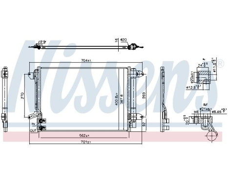 Condenser, air conditioning **FIRST FIT** 940907 Nissens