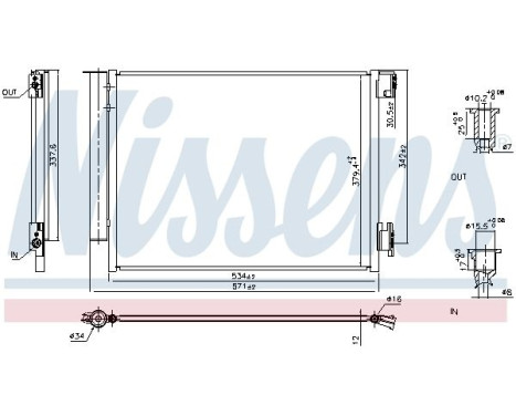 Condenser, air conditioning ** FIRST FIT ** 941197 Nissens