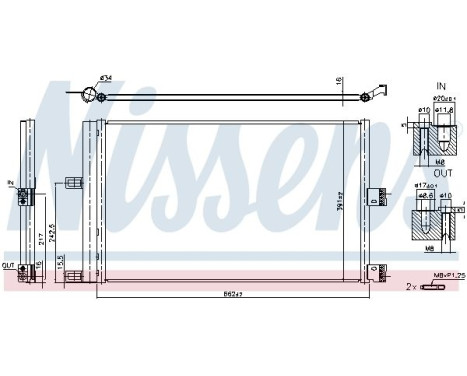 Condenser, air conditioning ** FIRST FIT ** 941210 Nissens